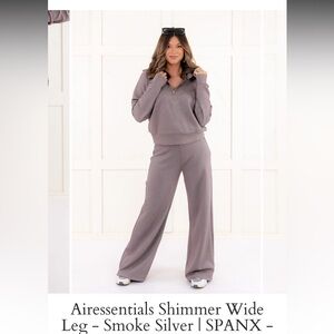 SPANX Air Essentials Smoke Silver Shimmer Slim Flare